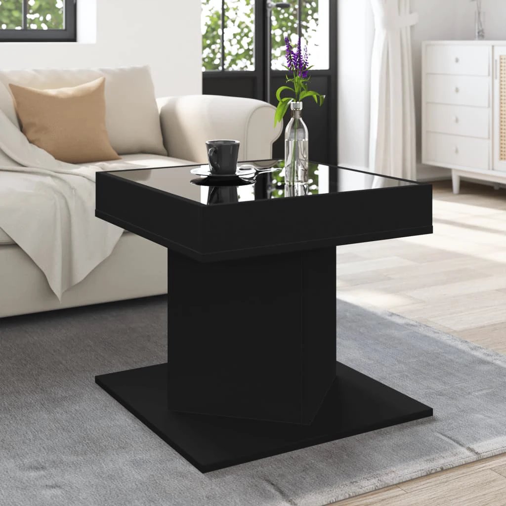 vidaXL vidaXL Coffee Table 50x50x45 cm With LED Infinity Mirror For Modern Living Rooms - Coffee Table