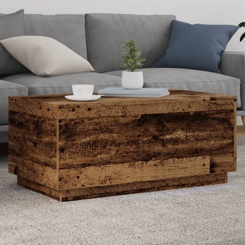 vidaXL vidaXL Coffee Table 50x50x40 cm LED Lights Living Room - Coffee Table