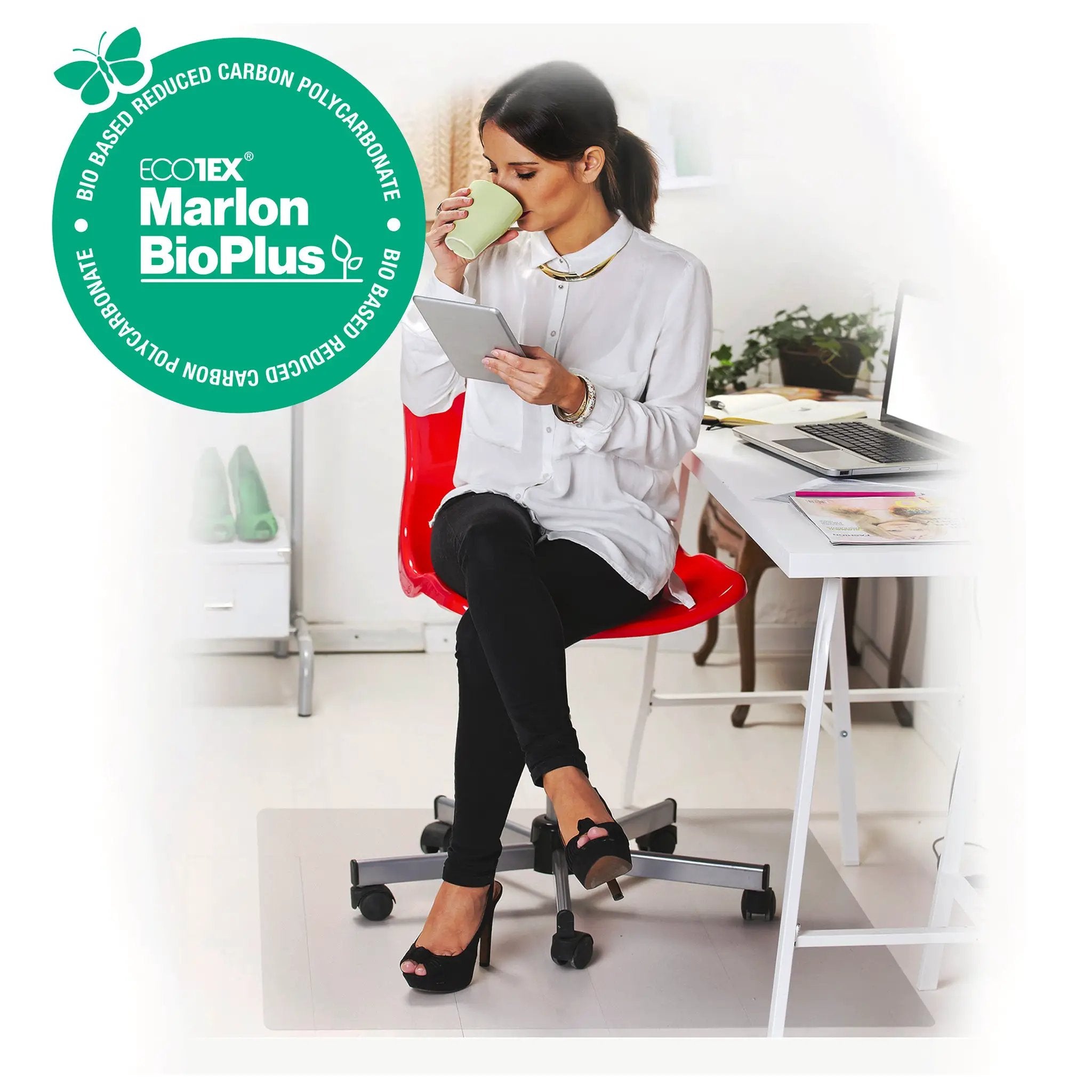 Floortex® Ecotex® Marlon BioPlus Polycarbonate Chair Mat - Rug