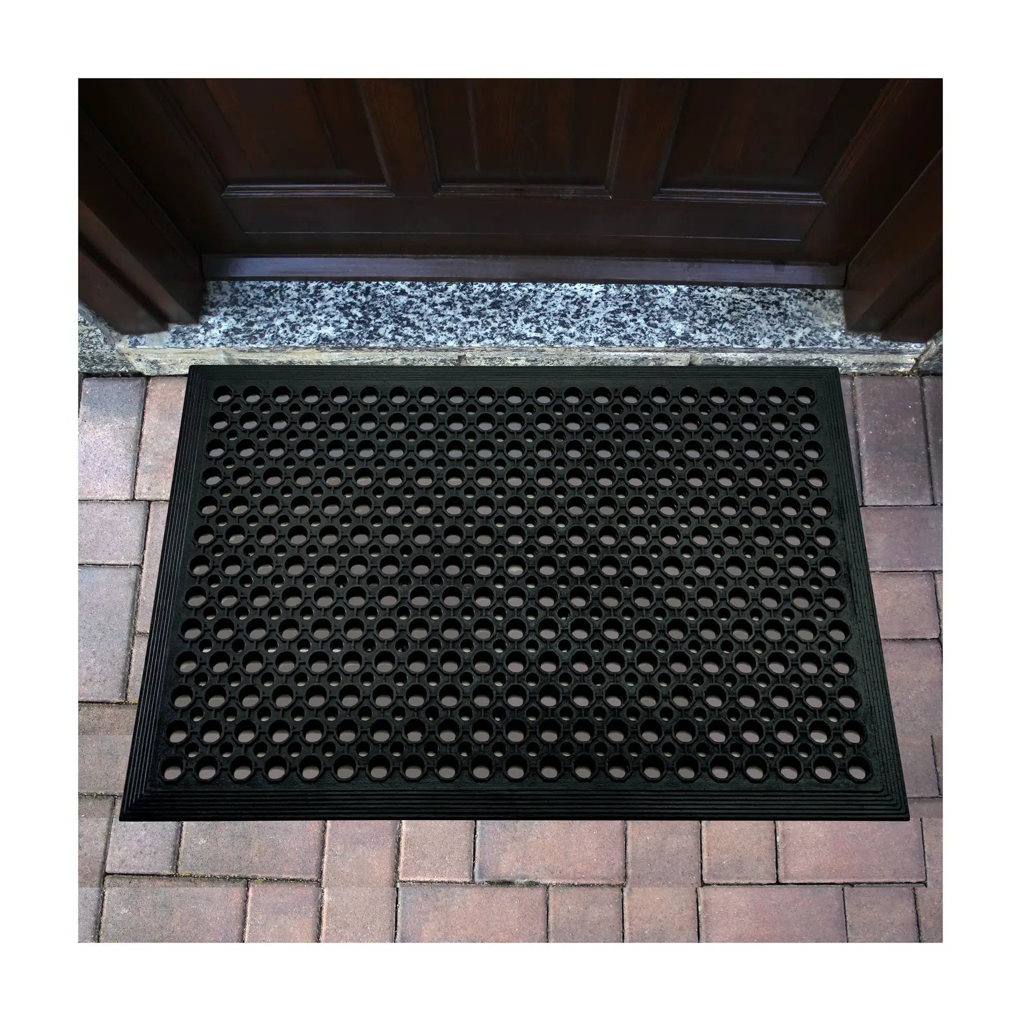 Floortex® Doortex® Open-Top Black Anti-Fatigue Mat - Rug