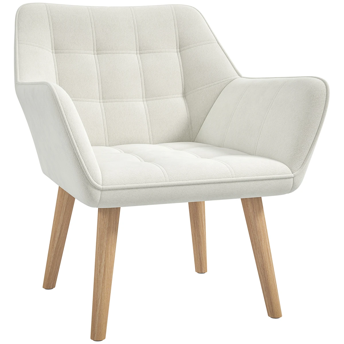 HOMCOM Accent Chair Compact VelvetFeel LivingArea by HOMCOM