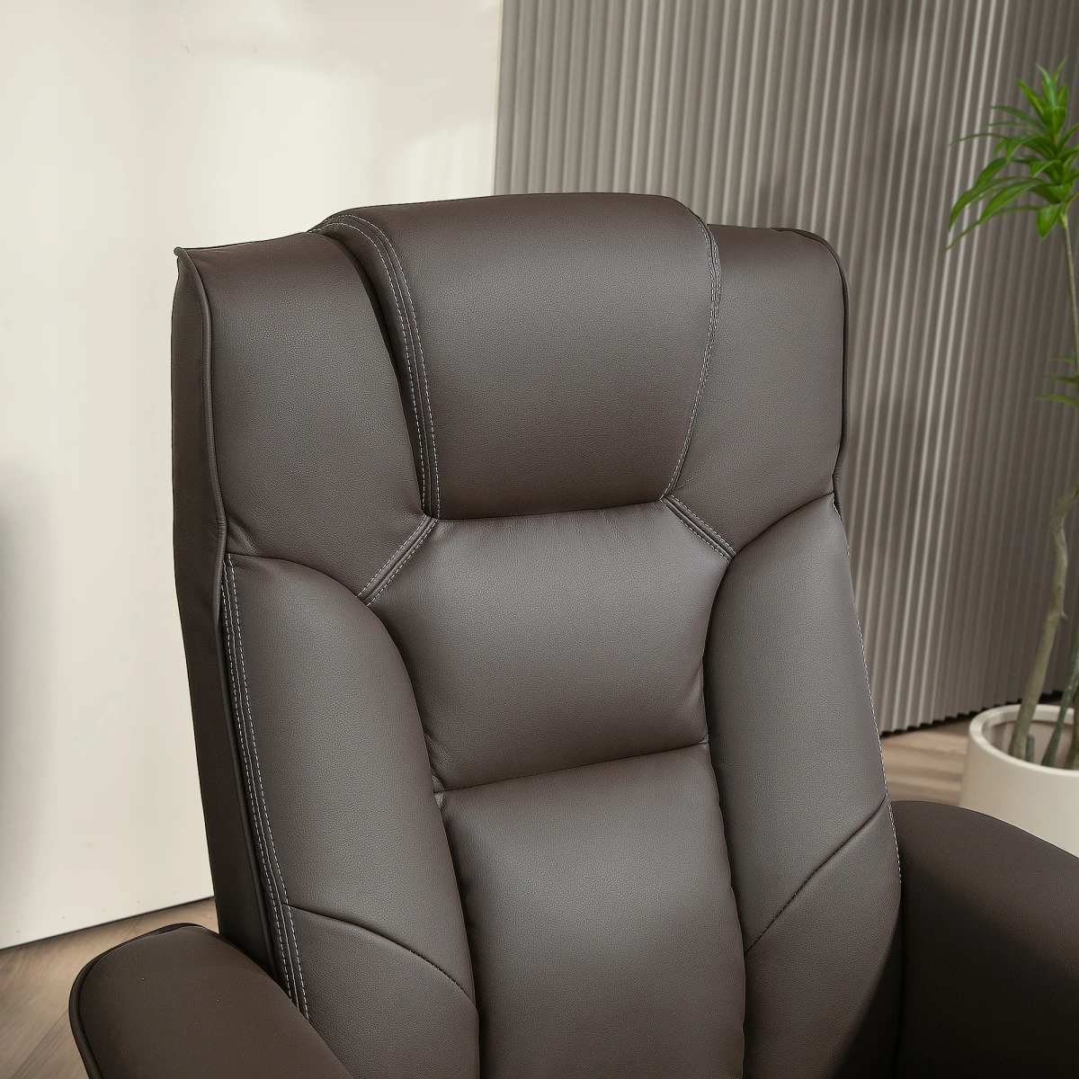 HOMCOM HOMCOM Reclining Armchair With Footstool For Living Room - Recliner