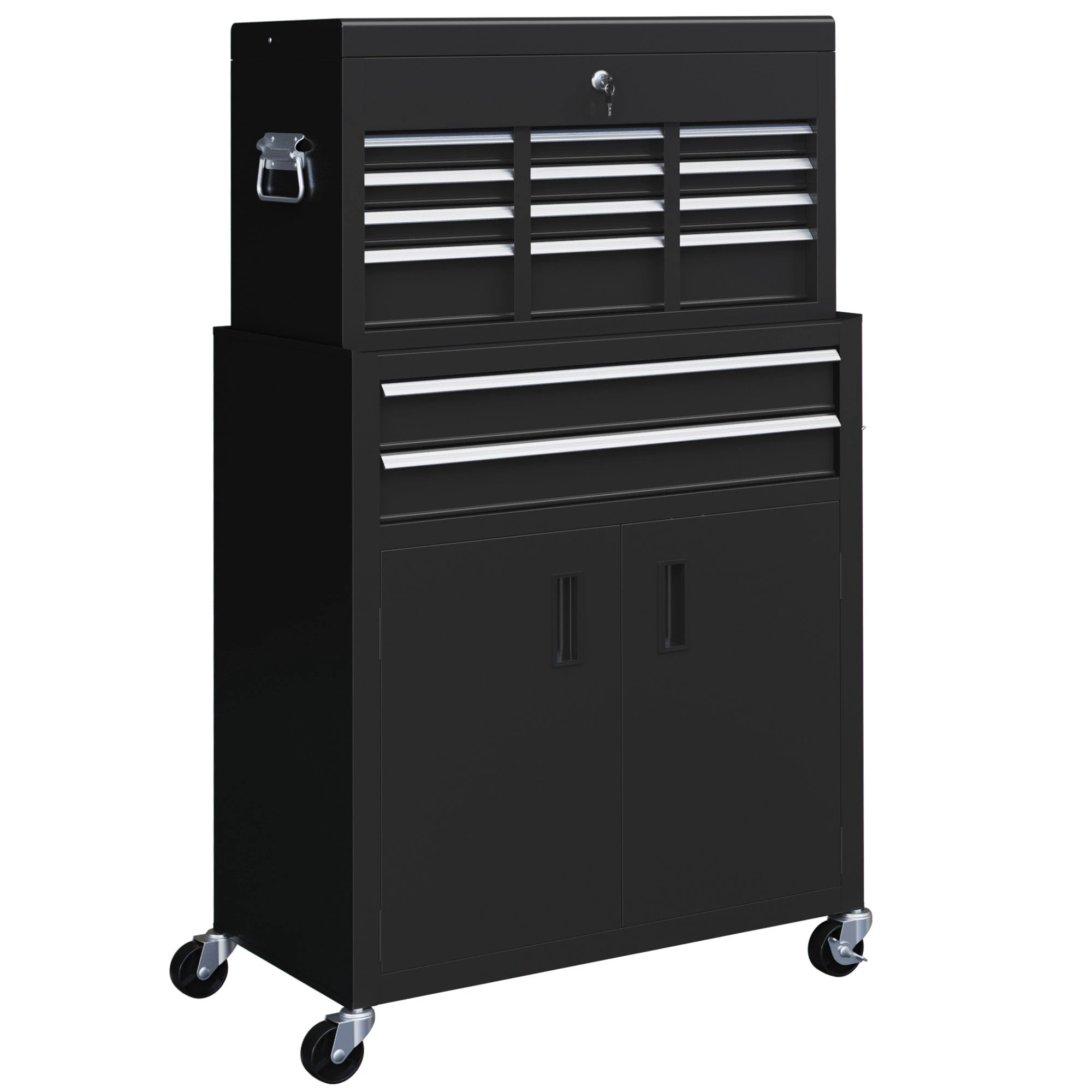HOMCOM Tool Chest Large On Wheels For Home Garage by HOMCOM