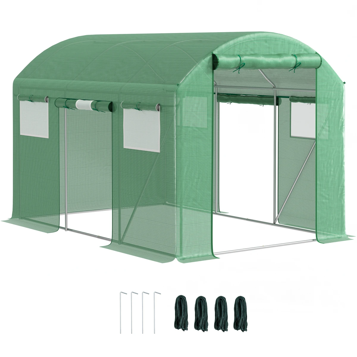 Outsunny Polytunnel 3x2x2m RollupDoors Gardeners by Outsunny