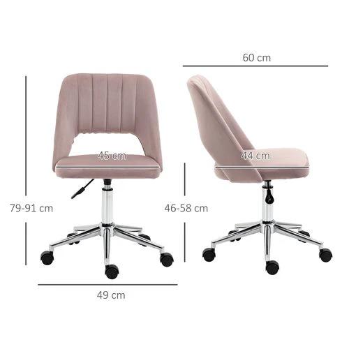 Vinsetto Mid-Back Swivel Office Chair with Adjustable Height and Armless Design for Home Office and Study Use by Vinsetto