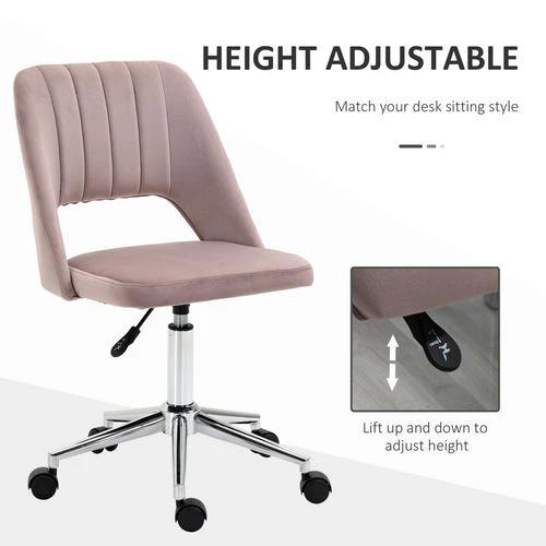 Vinsetto Mid-Back Swivel Office Chair with Adjustable Height and Armless Design for Home Office and Study Use by Vinsetto