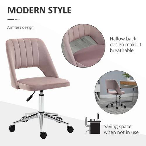 Vinsetto Mid-Back Swivel Office Chair with Adjustable Height and Armless Design for Home Office and Study Use by Vinsetto
