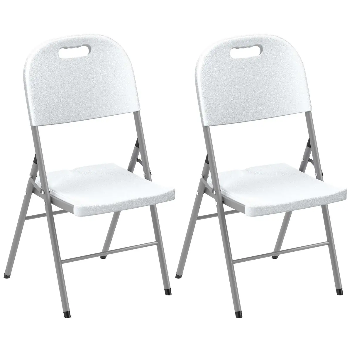 Outsunny Outsunny 2PCS Folding Chair with Steel Frame, Garden Chair Set - Folding Chairs