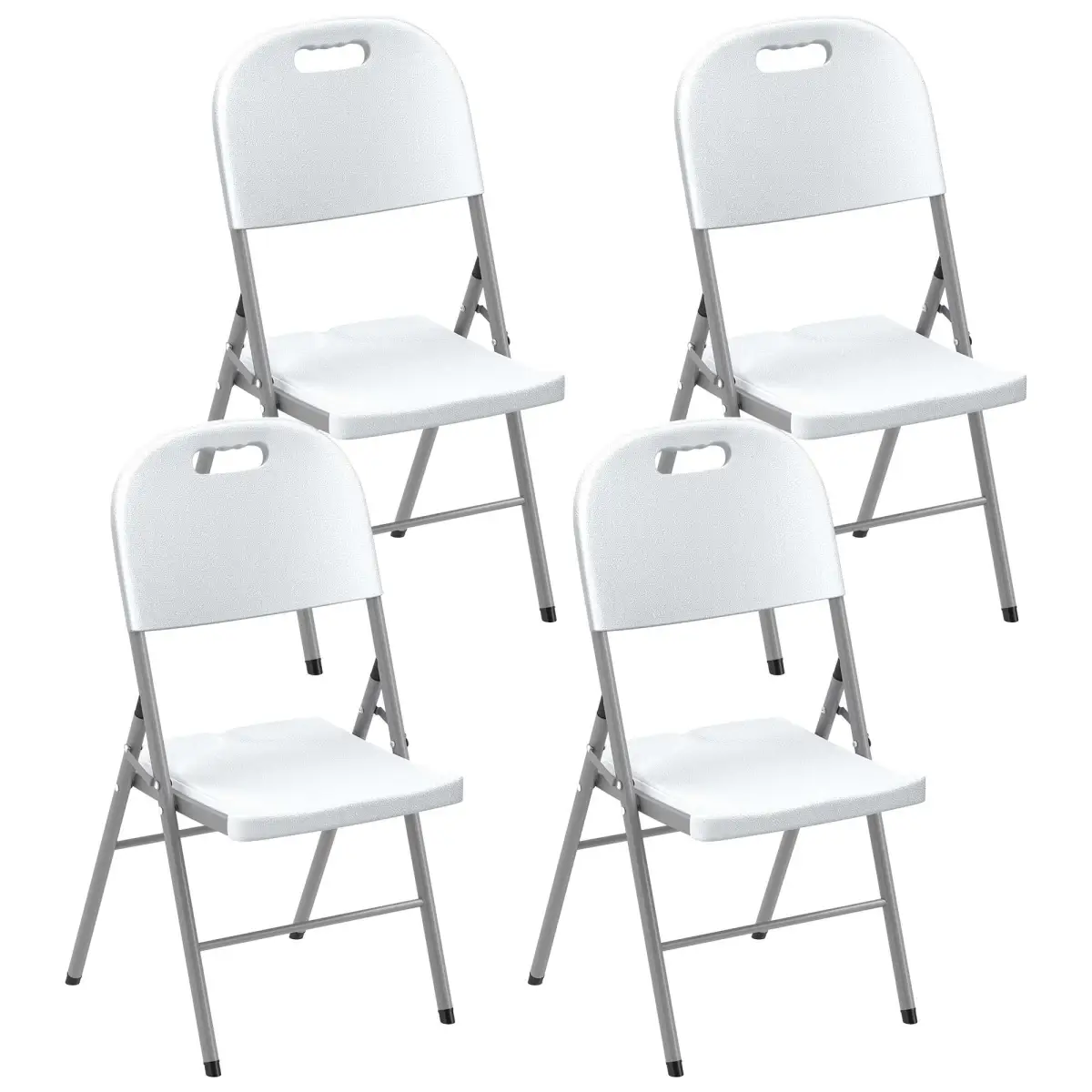 Outsunny Outsunny 2PCS Folding Chair with Steel Frame, Garden Chair Set - Folding Chairs