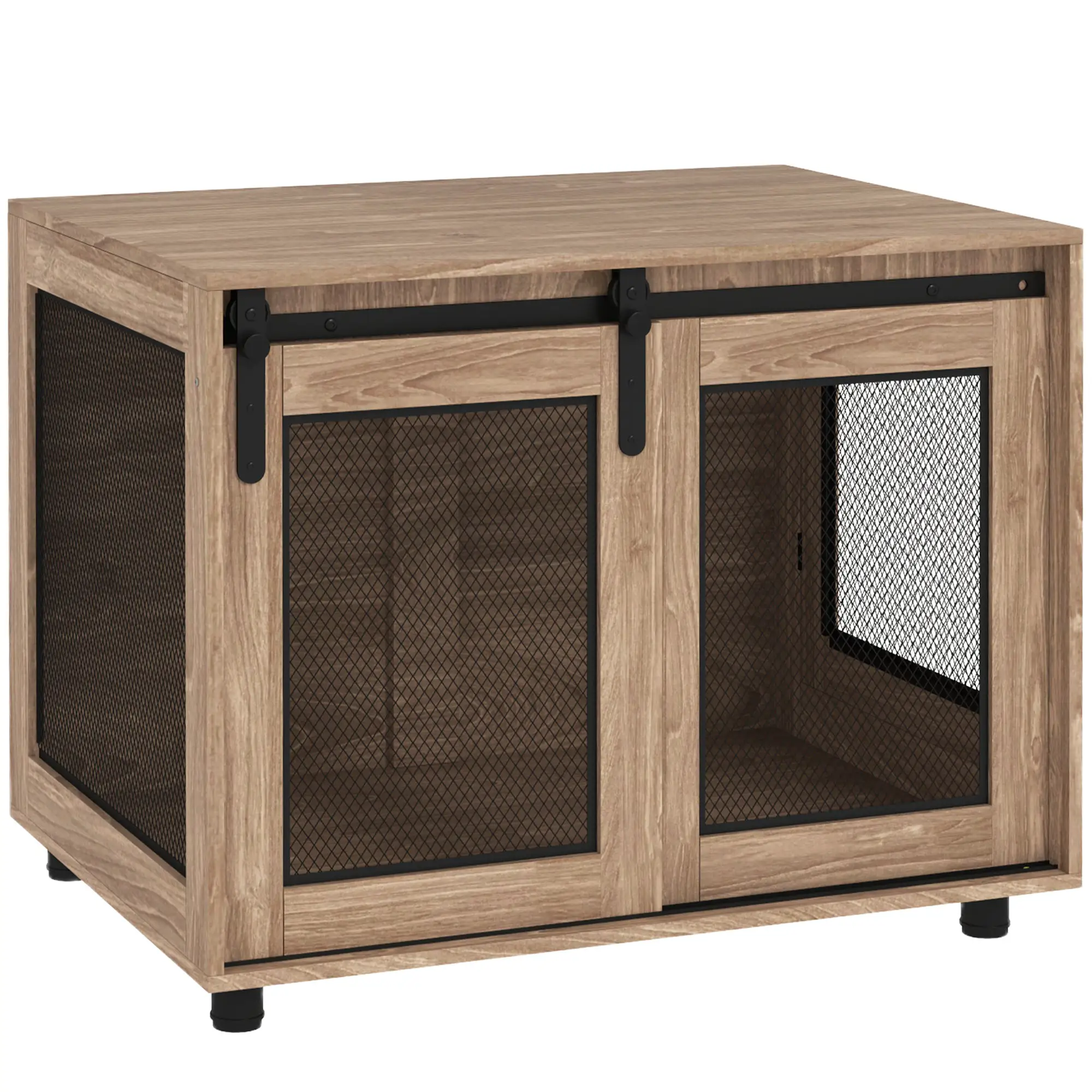 PawHut PawHut Dog Crate Furniture with Flip-up Top, 2 Doors, for Large Dogs - Dog Crate