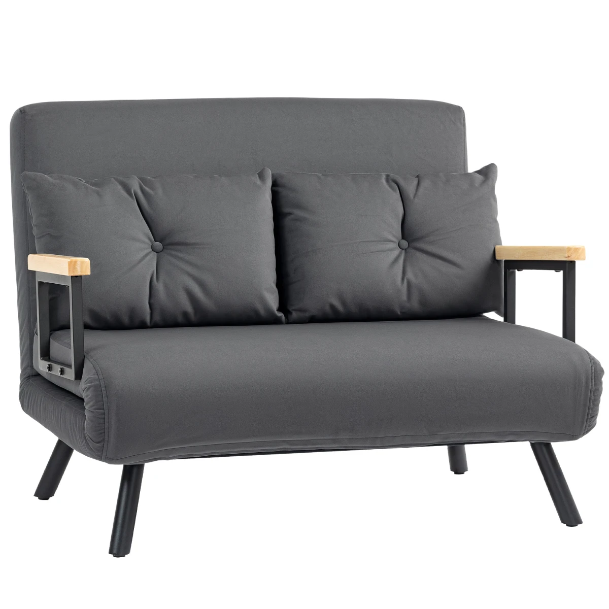 Modern Loveseat Bed 52inW FourInOneComfort For SmallSpaces by HOMCOM