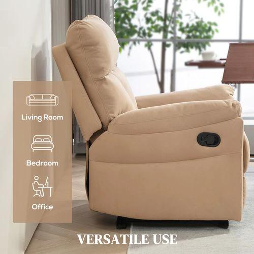 Comfort Recliner Sofa with Adjustable Backrest and Footrest for Ultimate Home Relaxation by HOMCOM