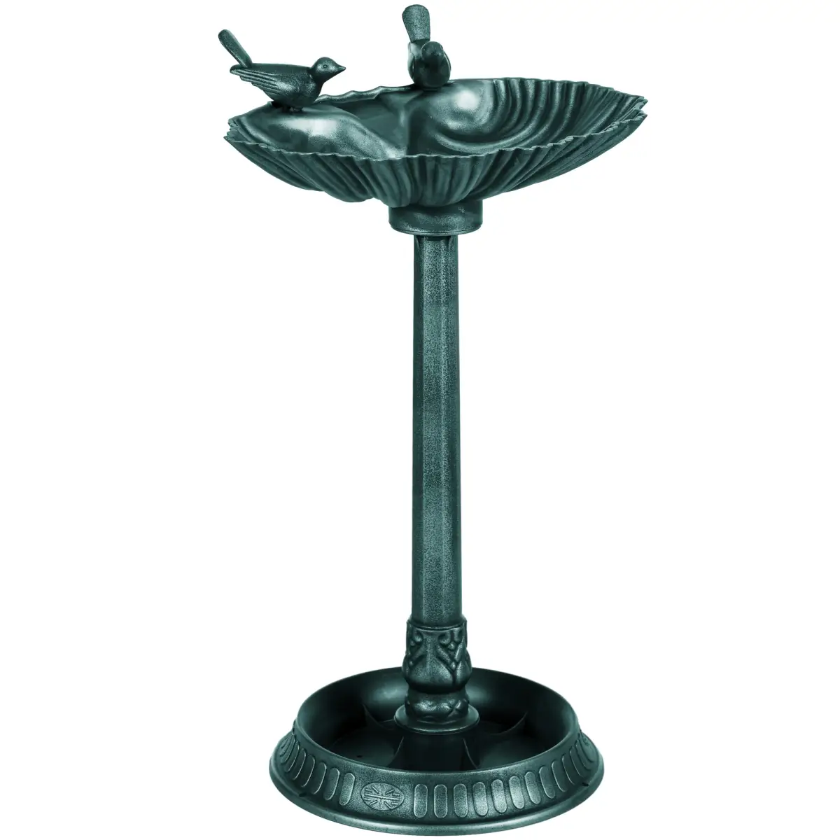 Outsunny Elegant Two-Basin Bird Bath & Feeder with Antique Finish - Bird Feeder