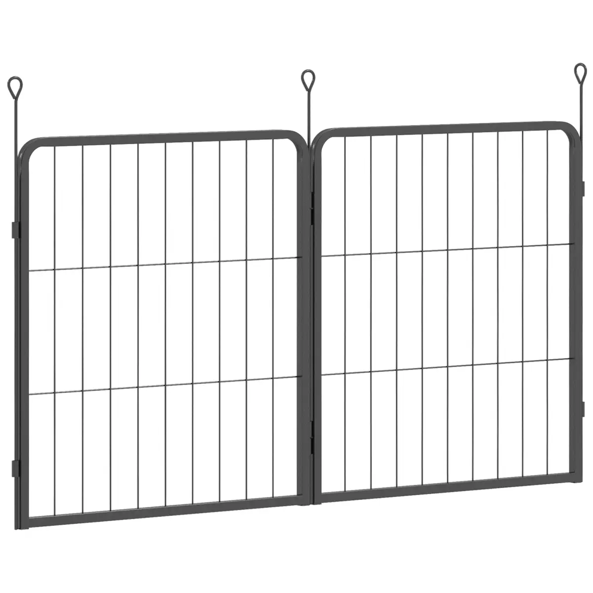 PawHut Foldable Steel Pet Enclosure - Secure Space for Pets - Versatile Design - Pet Playpen