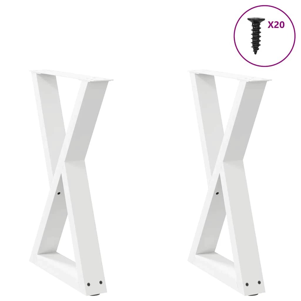 vidaXL VidaXL Coffee Table Legs 40x(30-31.3) cm Powder-Coated Steel Black 2-Pcs For DIY Furniture - Coffee Table