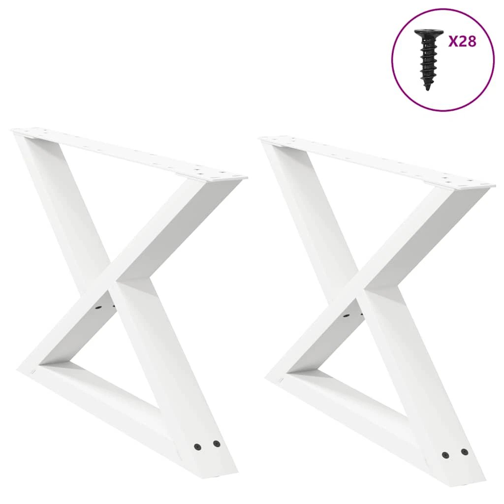 vidaXL VidaXL Coffee Table Legs 40x(30-31.3) cm Powder-Coated Steel Black 2-Pcs For DIY Furniture - Coffee Table