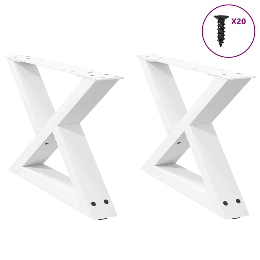 vidaXL VidaXL Coffee Table Legs 40x(30-31.3) cm Powder-Coated Steel Black 2-Pcs For DIY Furniture - Coffee Table