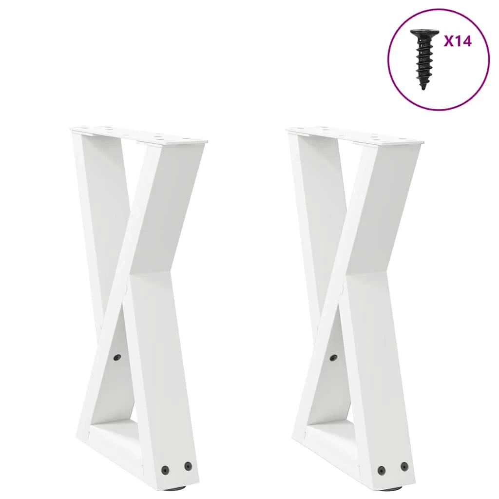 vidaXL VidaXL Coffee Table Legs 40x(30-31.3) cm Powder-Coated Steel Black 2-Pcs For DIY Furniture - Coffee Table