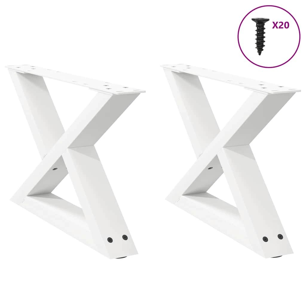 vidaXL VidaXL Coffee Table Legs 40x(30-31.3) cm Powder-Coated Steel Black 2-Pcs For DIY Furniture - Coffee Table