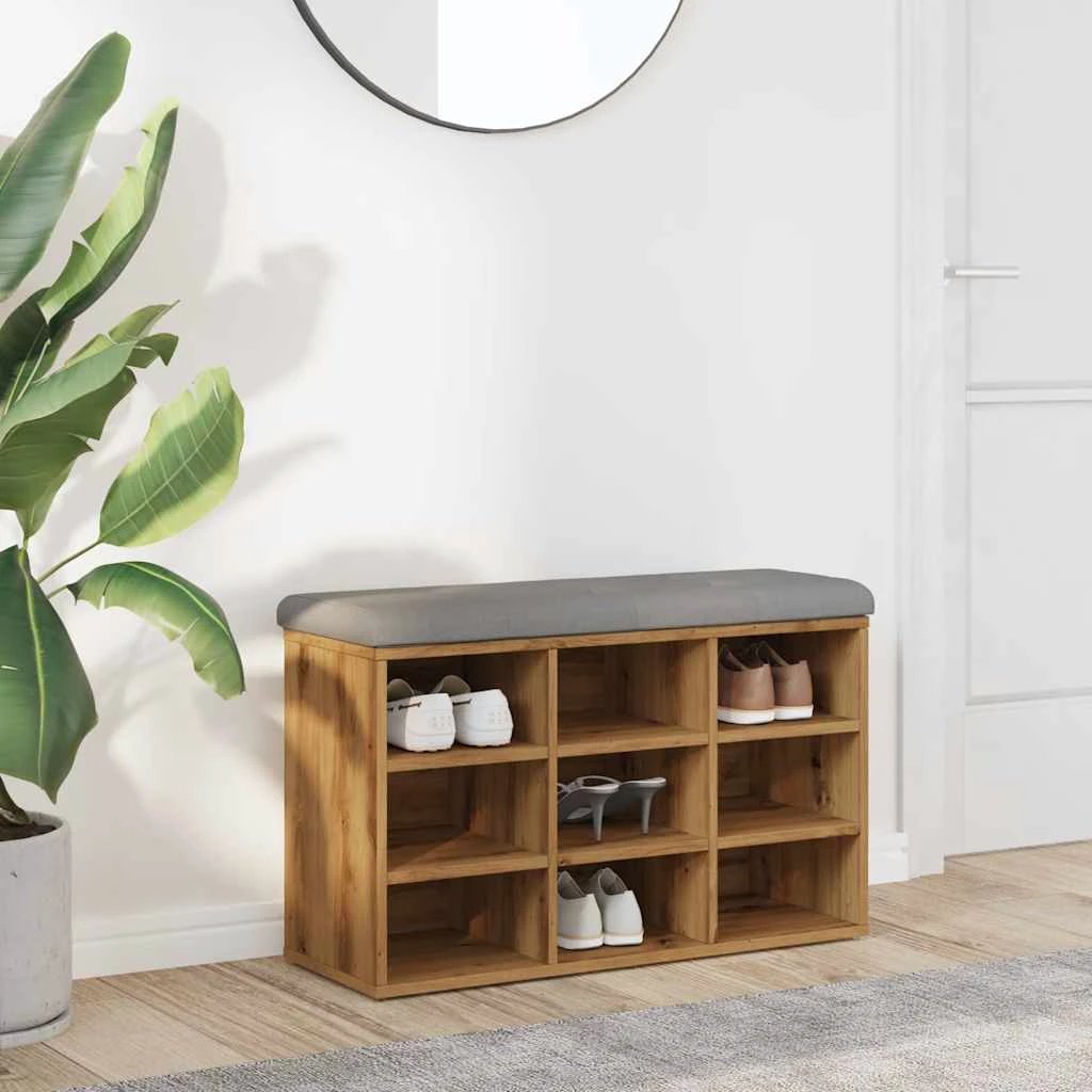 vidaXL Shoe Bench 82x32x50 cm Engineered Wood by vidaXL