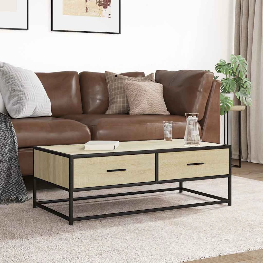 VidaXL Coffee Table 100x50x35 Cm Engineered Wood And Metal by vidaXL