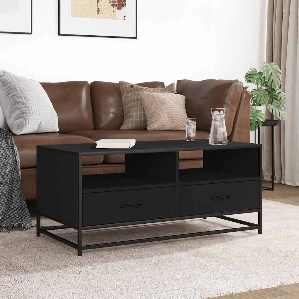 VidaXL Coffee Table 100x50x45 CM Wood And Metal Home by vidaXL
