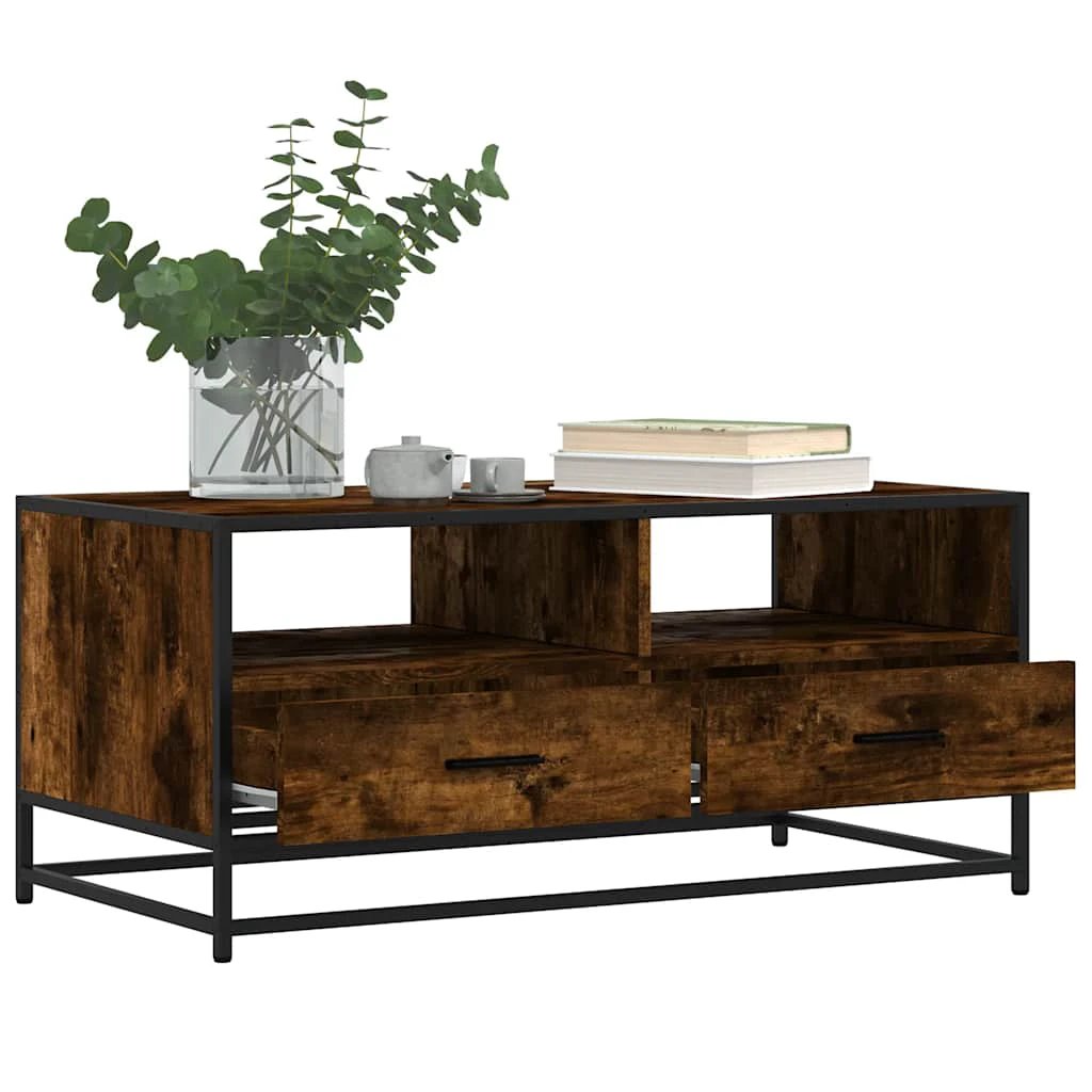 vidaXL VidaXL Coffee Table 100x50x45 CM Wood And Metal Home - Coffee Table