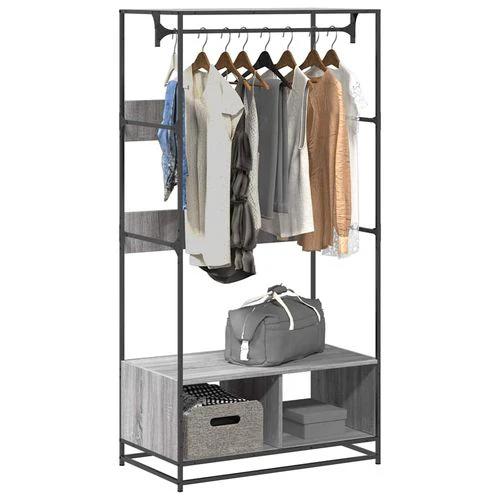 vidaXL Wardrobe Black 90x50x180 cm Engineered Wood by vidaXL