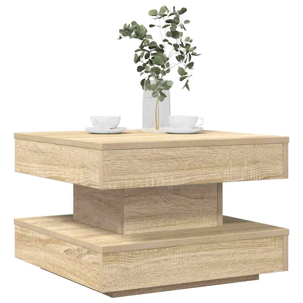 VidaXL Coffee Table 50 By 50 By 34.5 Cm 360 Degree Rotatable For Modern Living Rooms by vidaXL