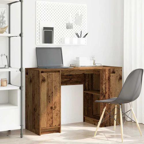 vidaXL Desk 120x42x76 cm Engineered Wood with Versatile Storage for Home Office Use by vidaXL