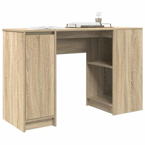 vidaXL Desk 120x42x76 cm Engineered Wood with Versatile Storage for Home Office Use by vidaXL