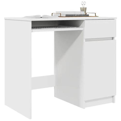 vidaXL Desk 86x49x76 cm Engineered Wood with Versatile Storage Solutions for Home Office Use by vidaXL