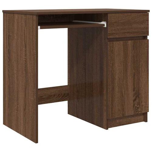 vidaXL vidaXL Desk 86x49x76 cm Engineered Wood with Versatile Storage Solutions for Home Office Use - Desk