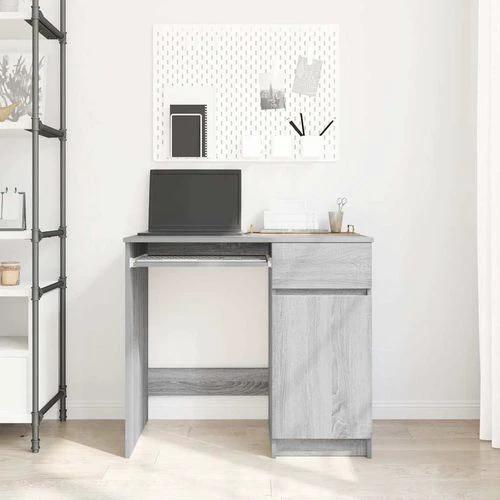 vidaXL vidaXL Desk 86x49x76 cm Engineered Wood with Versatile Storage Solutions for Home Office Use - Desk