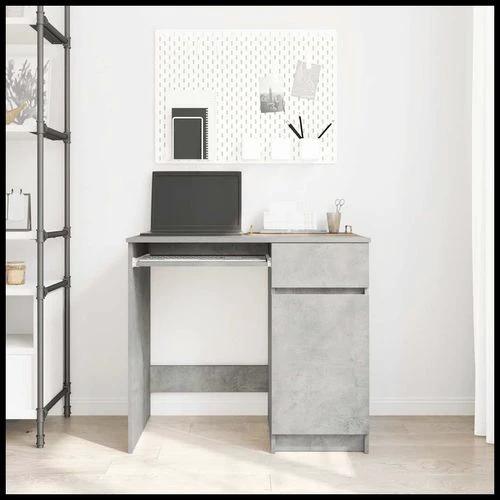 vidaXL Desk 86x49x76 cm Engineered Wood with Versatile Storage Solutions for Home Office Use by vidaXL
