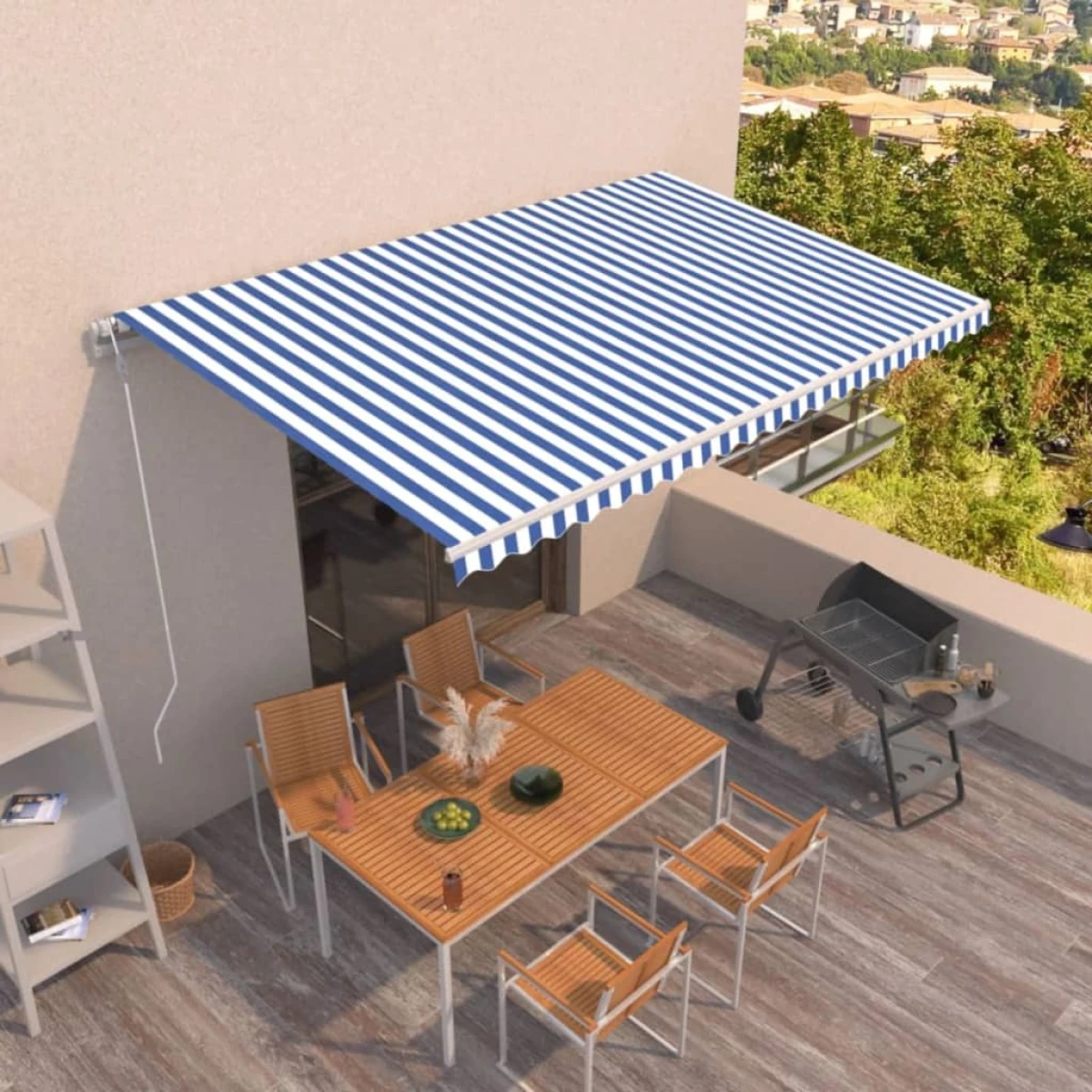 vidaXL vidaXL Retractable Awning Burgundy 350x250cm - Cover
