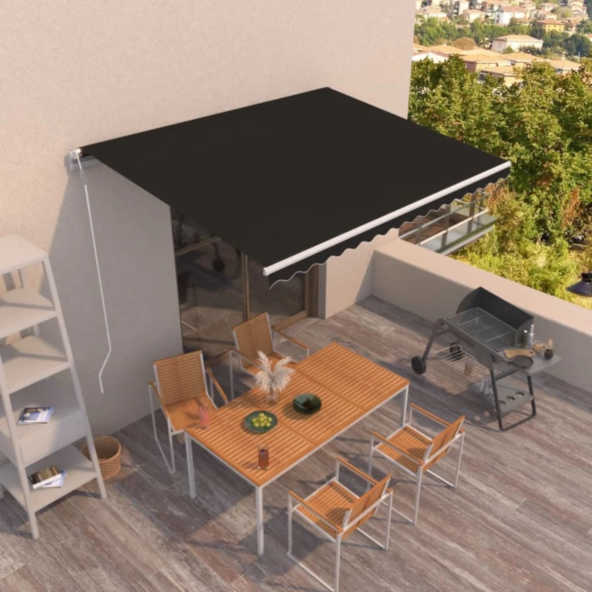 vidaXL Retractable Awning Burgundy 350x250cm by vidaXL