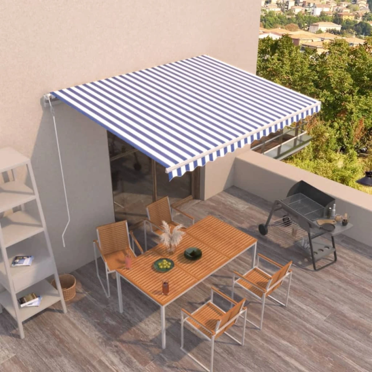 vidaXL Retractable Awning Burgundy 350x250cm by vidaXL