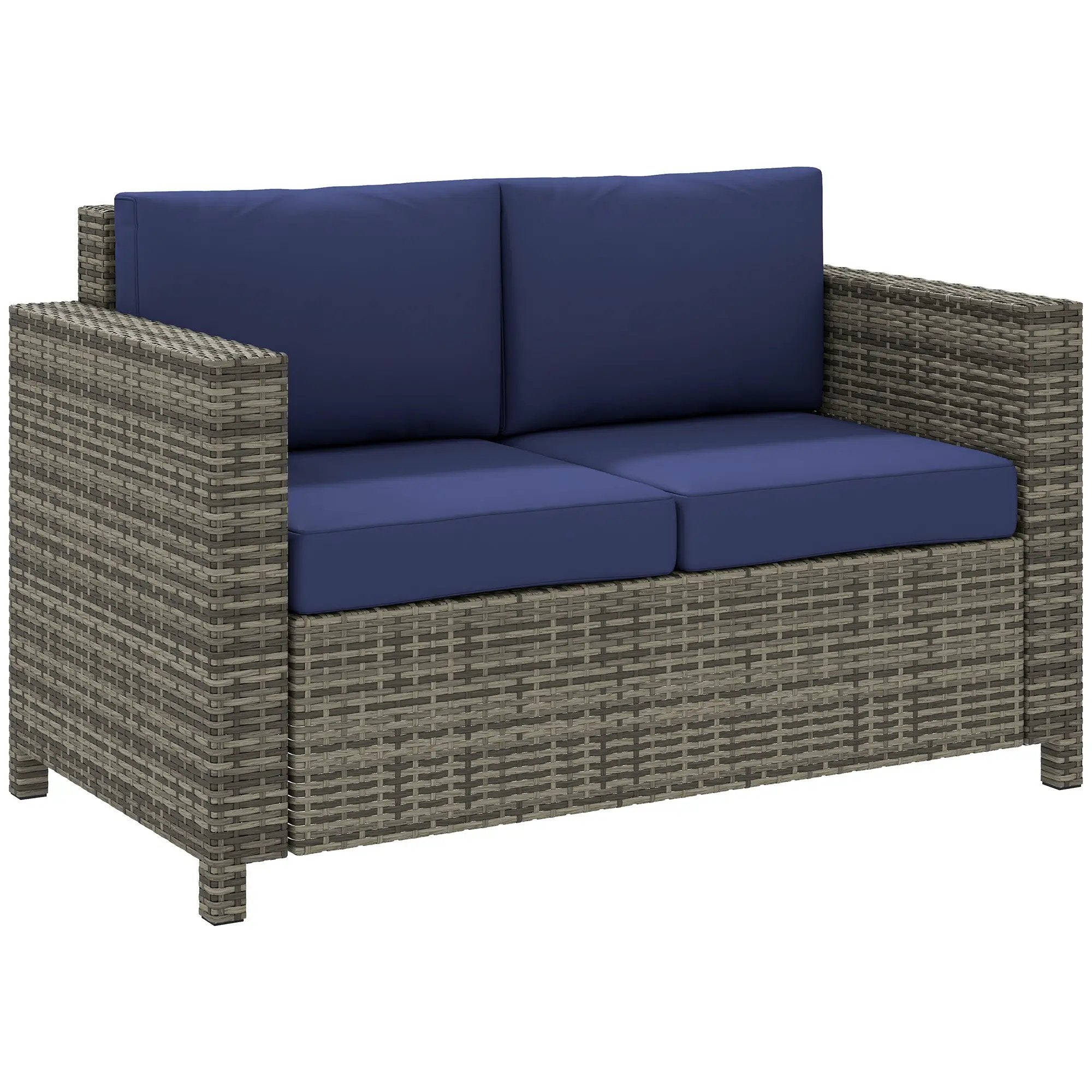 Outsunny Quality Outdoor Double Seat Sofa - Comfortable Relaxation for Gardens - Garden Sofa Sets