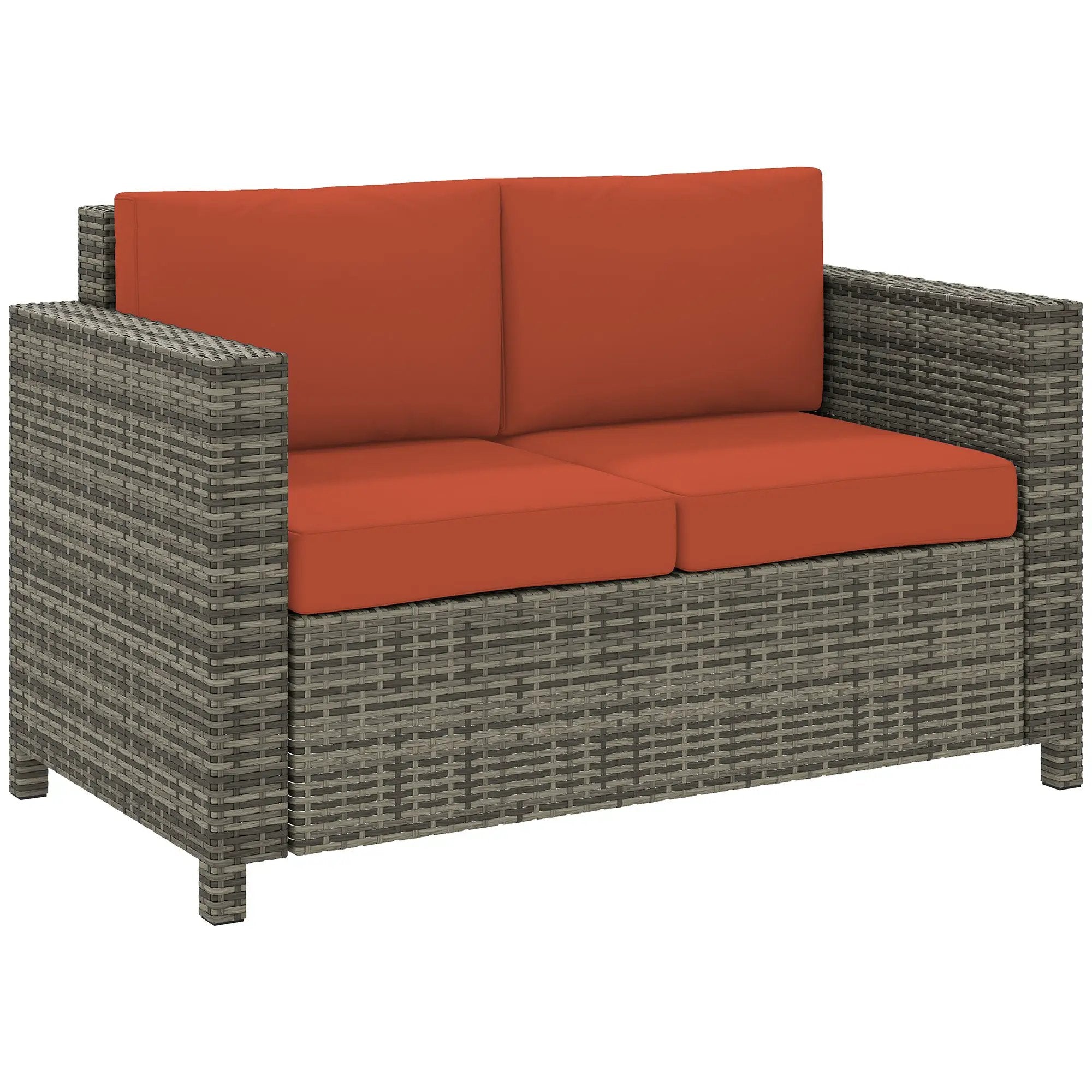 Outsunny Quality Outdoor Double Seat Sofa - Comfortable Relaxation for Gardens - Garden Sofa Sets