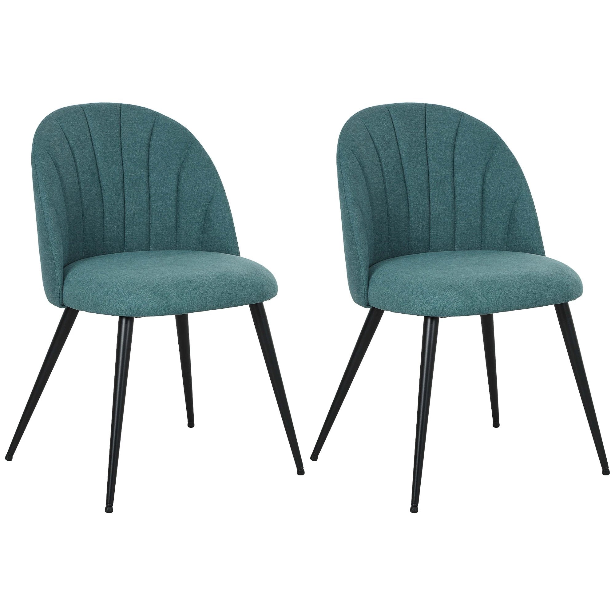 HOMCOM Luxurious Velvet Dining Chairs Set - Comfort & Style for Home Décor -