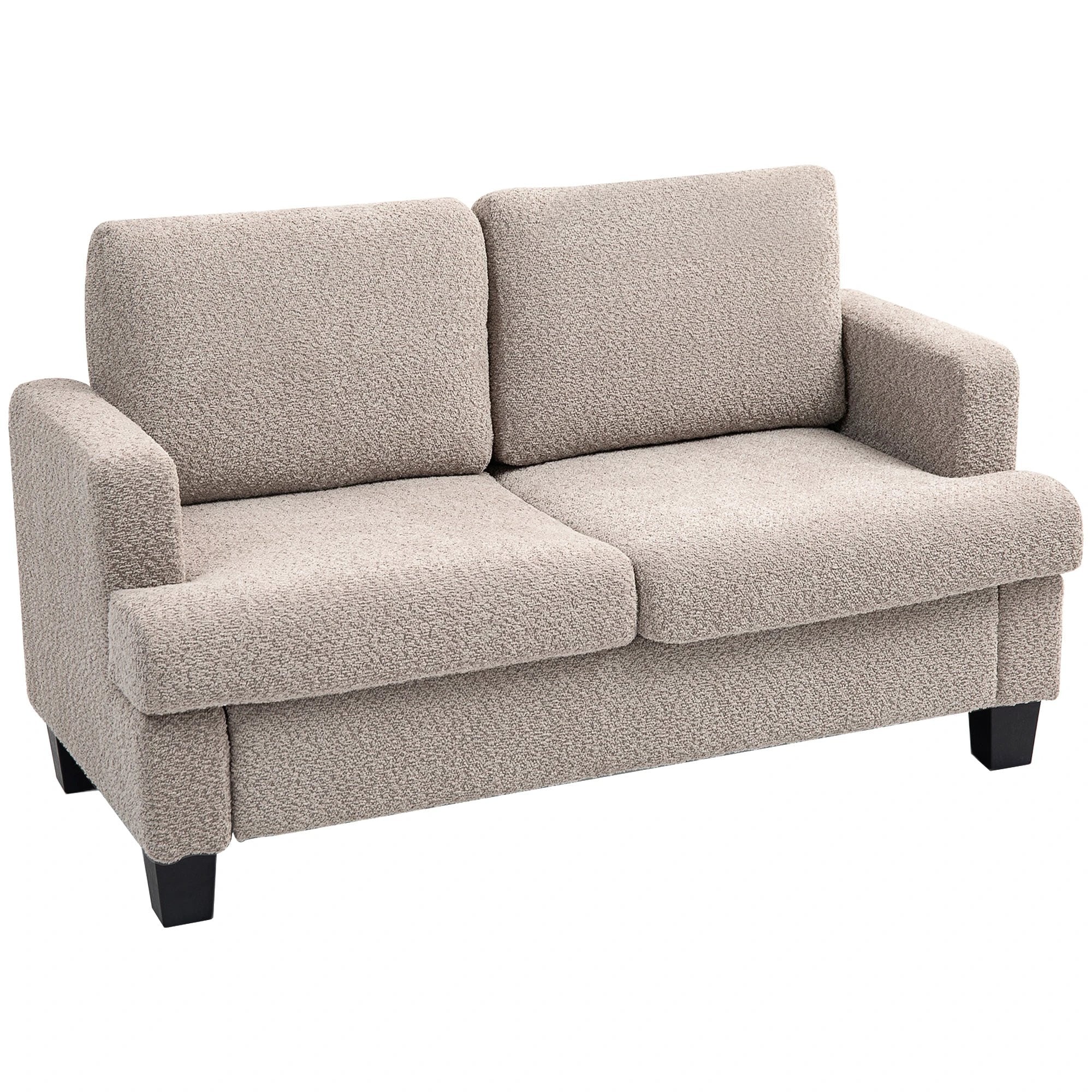 Homcom Chenille Loveseat 138 cm S Springs For Small Rooms by HOMCOM