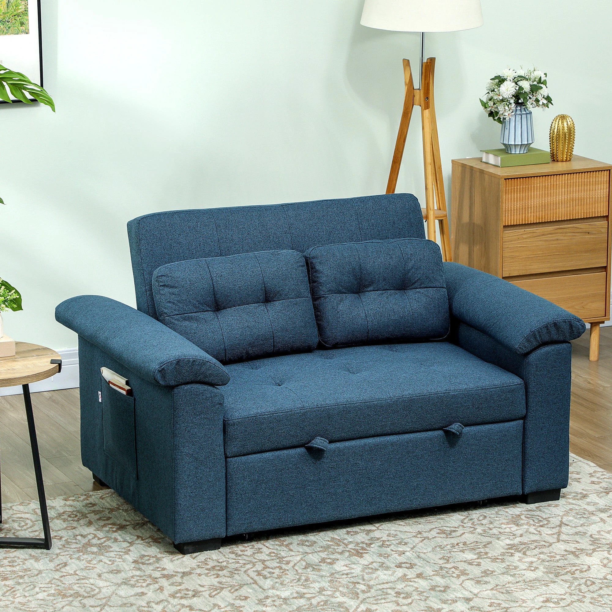 HOMCOM Homcom Sofa Bed Two Seater Click Clack For Living Room - Sofa Bed