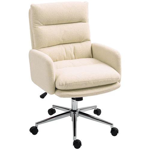 HOMCOM Height Adjustable Upholstered Desk Chair with Soft Padding and 360 Degree Swivel for Office Use by HOMCOM