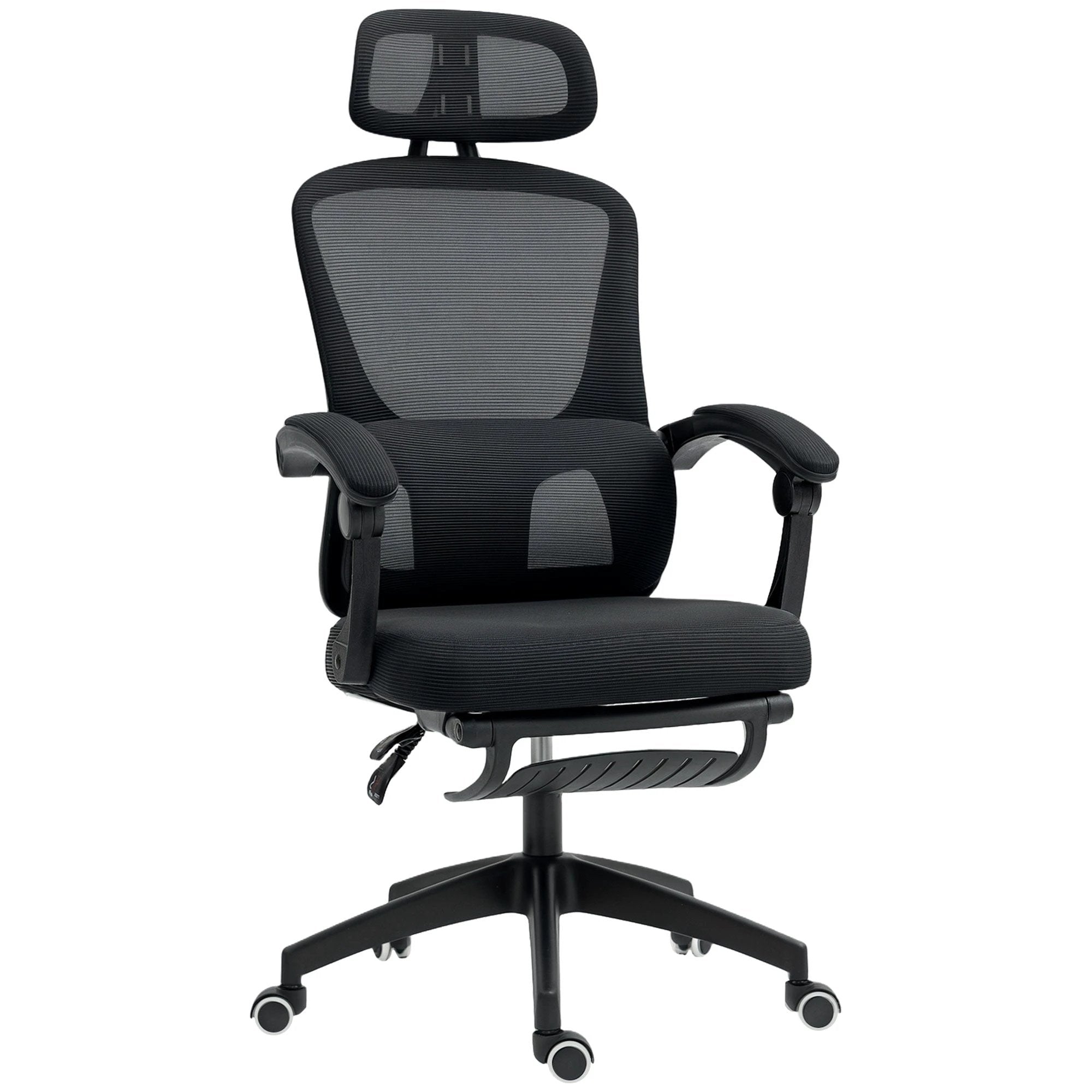 HOMCOM Homcom Mesh Chair Lumbar Headrest Office - Office Chair