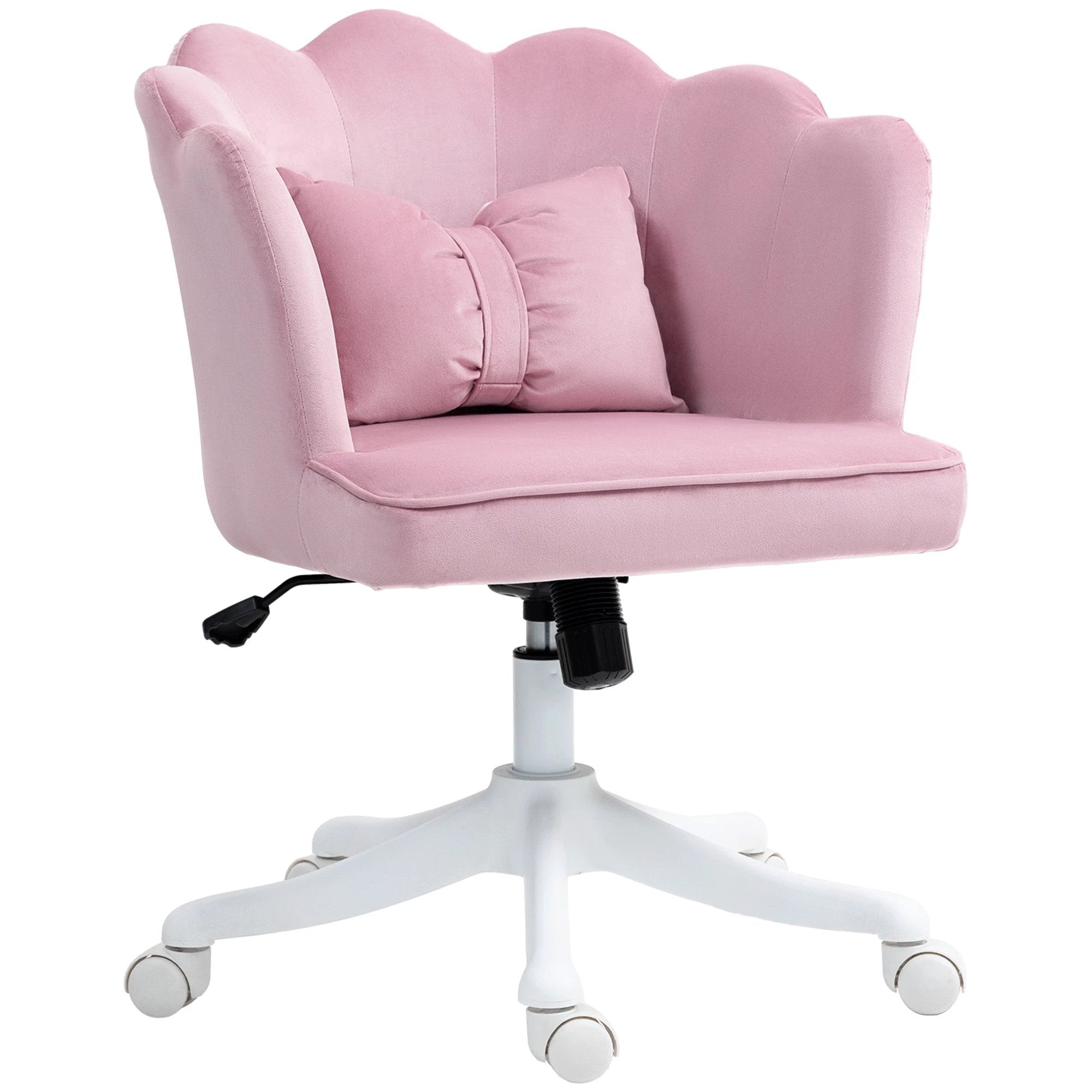 HOMCOM HOMCOM Velvet Armless Desk Chair 54 cm Wide Seat With Tilt Function For Home Office - Office Chair