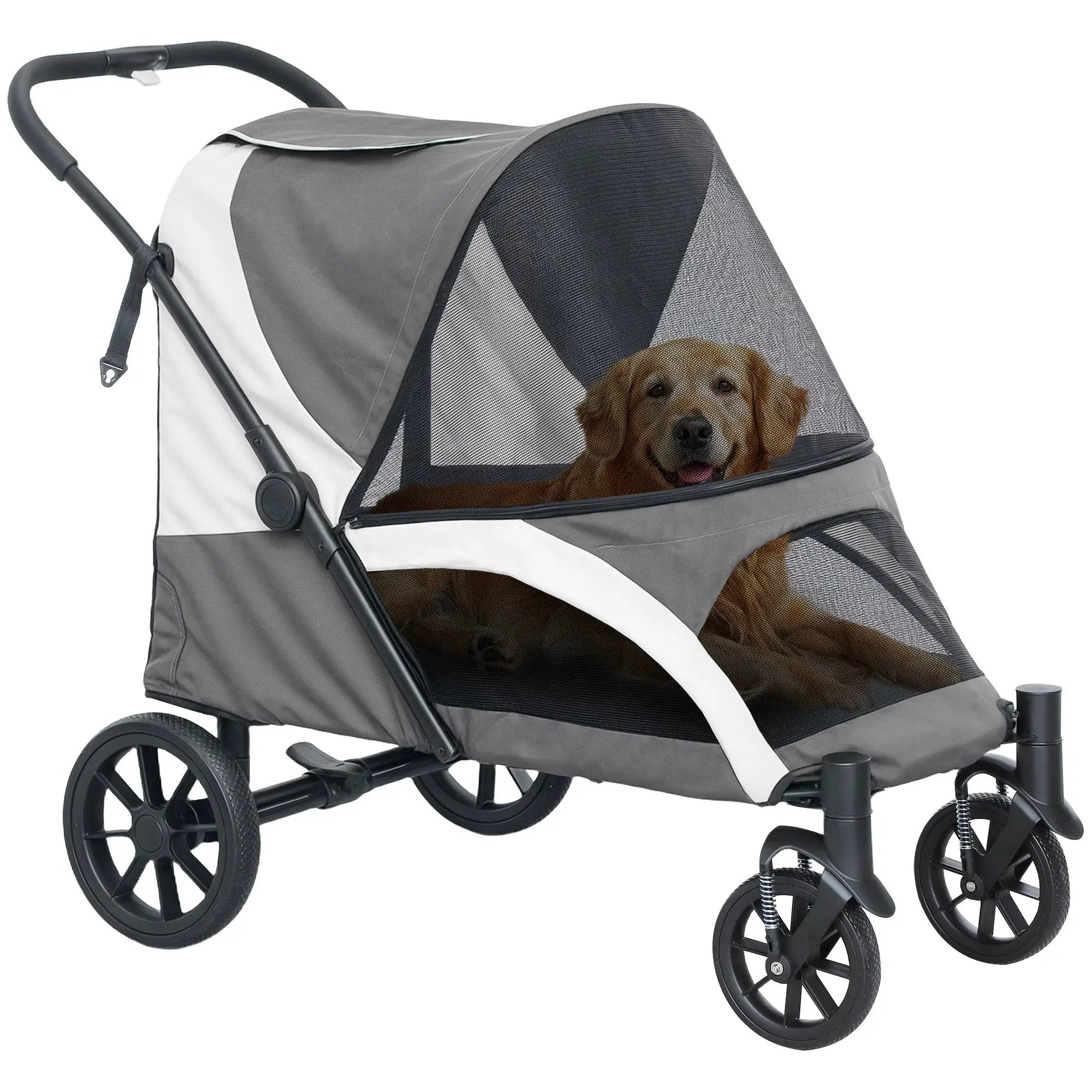 PawHut PawHut Easy Folding Pet Stroller for Large Dogs - Pet Carrier
