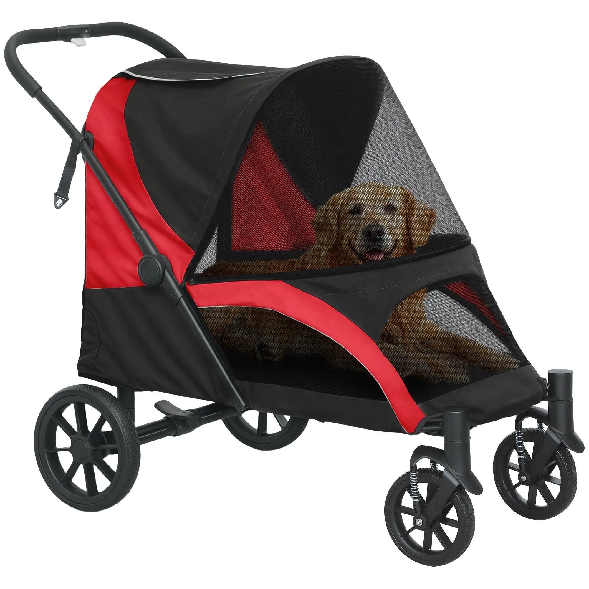 PawHut PawHut Easy Folding Pet Stroller for Large Dogs - Pet Carrier
