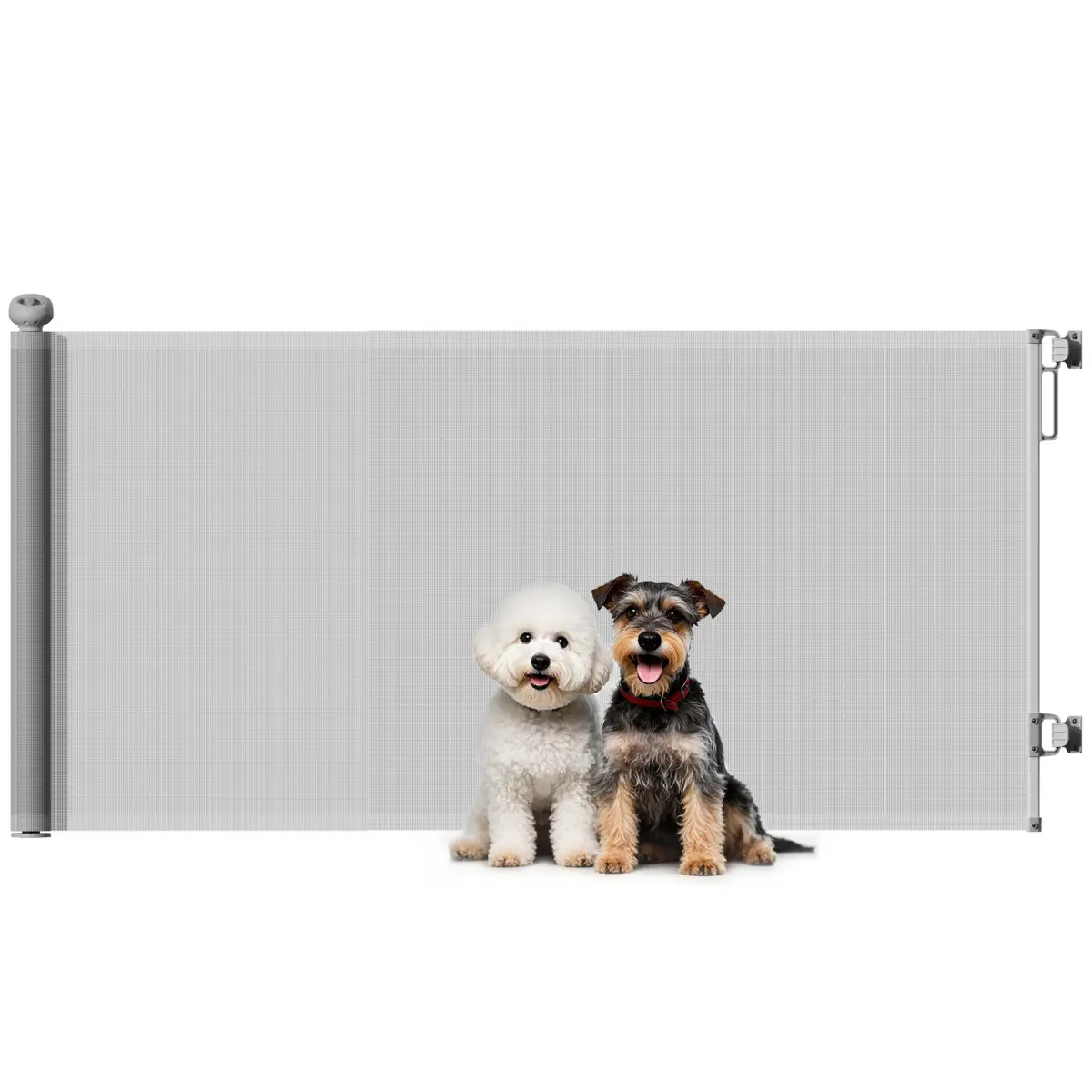 PawHut Retractable Stair Gate, Dog Gate Extends Up to 140 cm Wide - Pet Gate