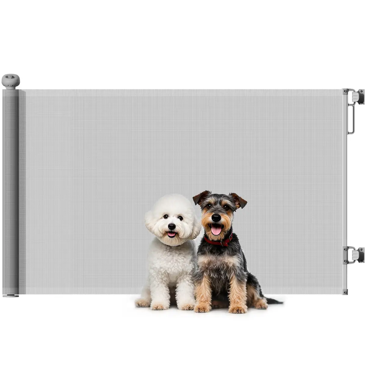 PawHut Retractable Stair Gate, Dog Gate Extends Up to 140 cm Wide - Pet Gate